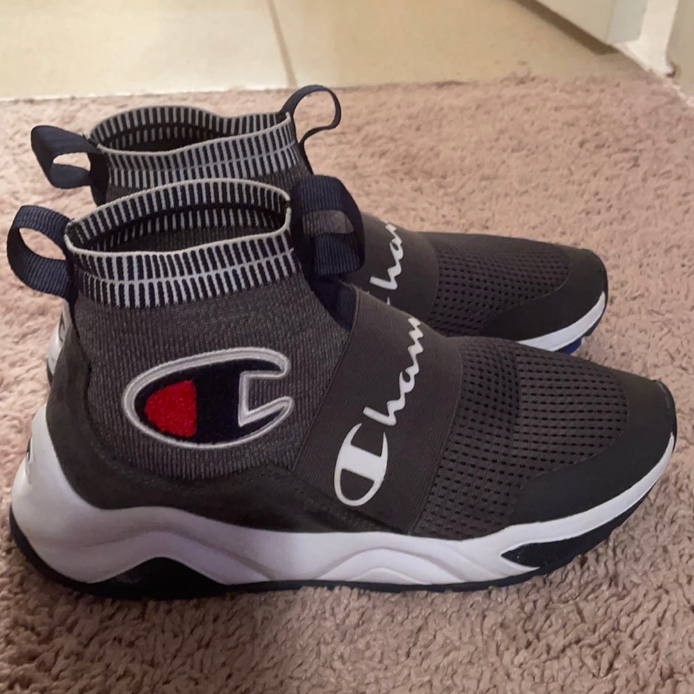 Champion Grey/Navy slide-on sneaker